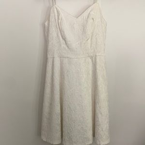 White floral mini dress